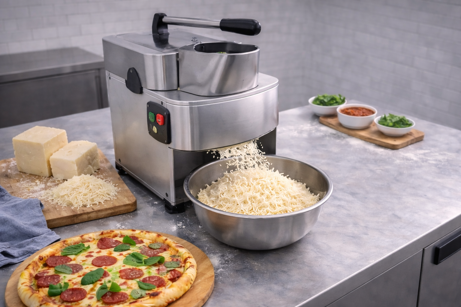Râpe à fromage professionnelle pour pizzeria - Cuistéo