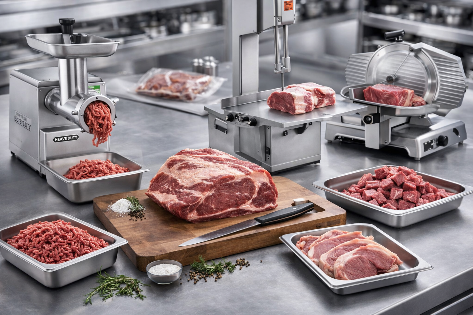 Matériel travail de la viande professionnel boucherie CHR - Cuistéo
