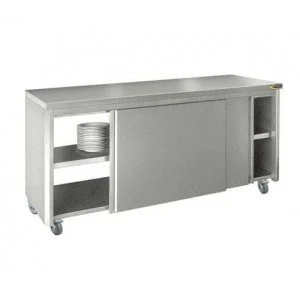 Meuble inox traversant professionnel - Cuistéo