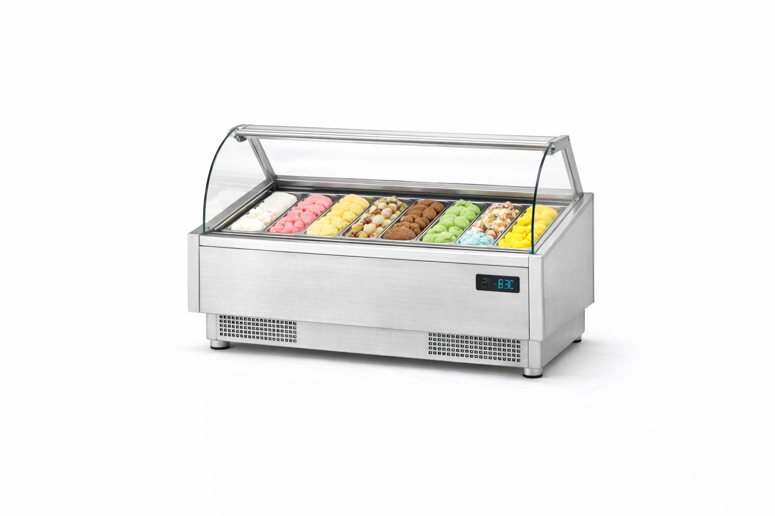 Vitrine à glaces professionnelle pour glacier - Cuistéo