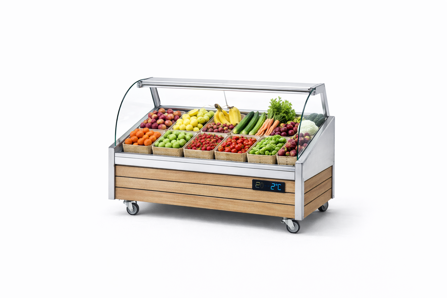 Vitrine marché professionnelle pour primeur - Cuistéo