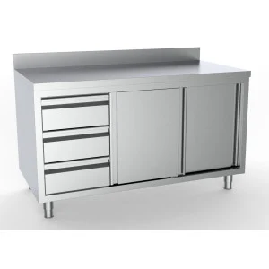 Meuble inox bas professionnel cuisine pro - Cuistéo