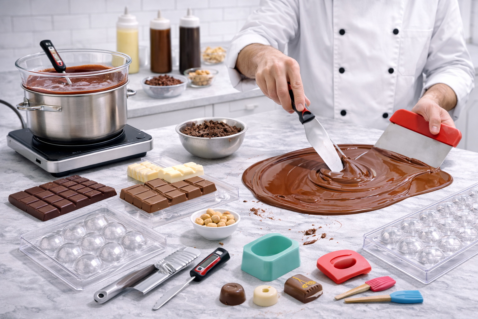 Matériel travail du chocolat professionnel chocolatier - Cuistéo