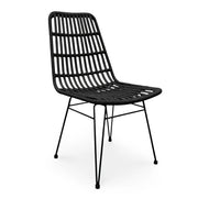 Chaise LUCKY - Noir - Lot de 4 - Madrid Mobiliario