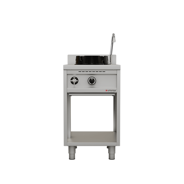 Fourneau wok gaz - 1 feu - 15 kW - L 500 x P 600 x H 850/900 mm - Unninox