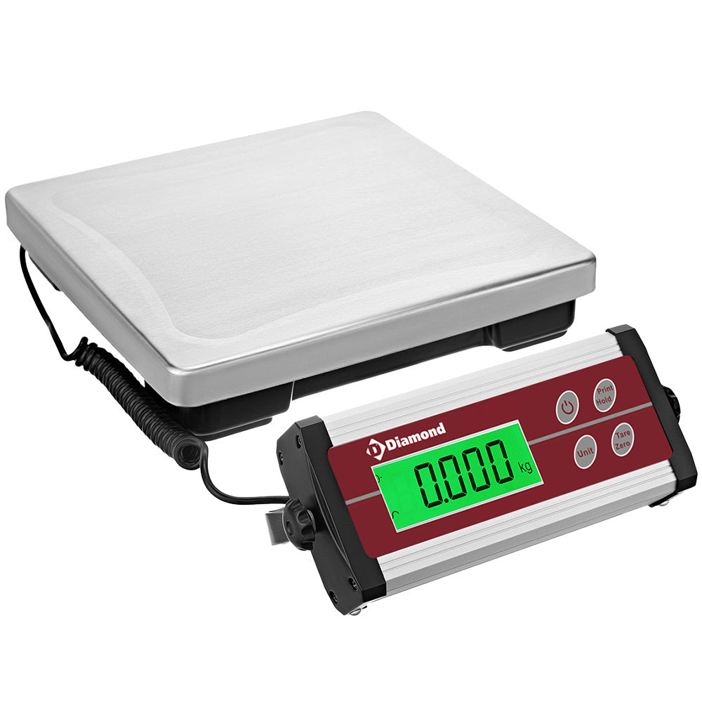 Bascule électronique inox, 35Kg x 10g - Diamond