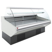 Comptoir ventilé, avec réserve, vitre bombée - Frontal BLANC - Réf CMN15-V3 - Diamond