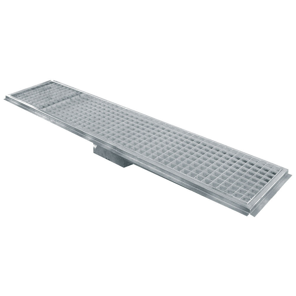 Caniveau de sol inox 600x300, sortie horizontale - Diamond