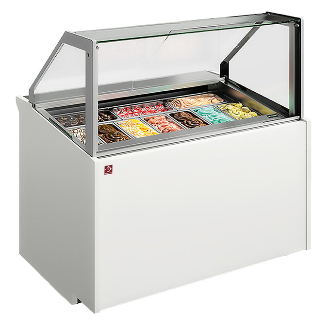 Comptoir à crème glacée 13 bacs inox (360x165) - 1,5 kW - Diamond