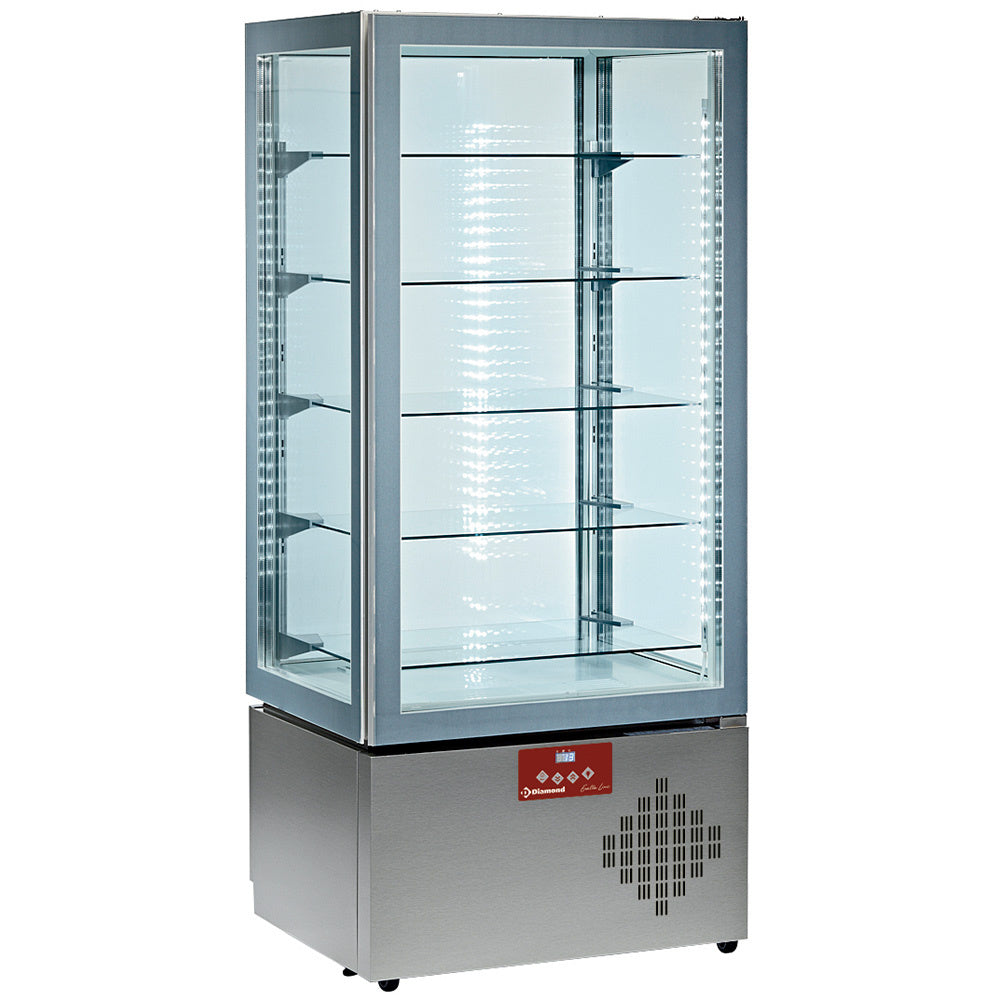 Vitrine "FULL vitrée", 5 niveaux, ventilée - Diamond