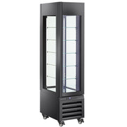 Vitrine "FULL vitrée" 260 Lt., 5 niveaux en verre, ventilée - PASTRY - NOIR - Diamond