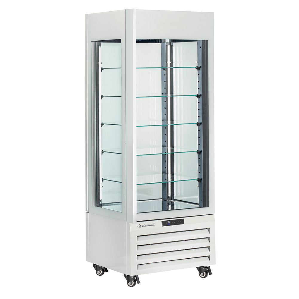 Vitrine "FULL vitrée" 440 Lt., 5 niveaux en verre, ventilée - CHOCOLATE - BLANC - Diamond