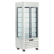 Vitrine "FULL vitrée" 440 Lt., 5 niveaux en verre, ventilée - CHOCOLATE - BLANC - Diamond