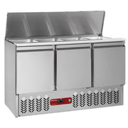 Saladettes avec couvercle 4xGN1/1-150 mm + reserve 3 pt.GN 1/1, 380 Lit - Réf SAL3M/R6-OCC - Diamond