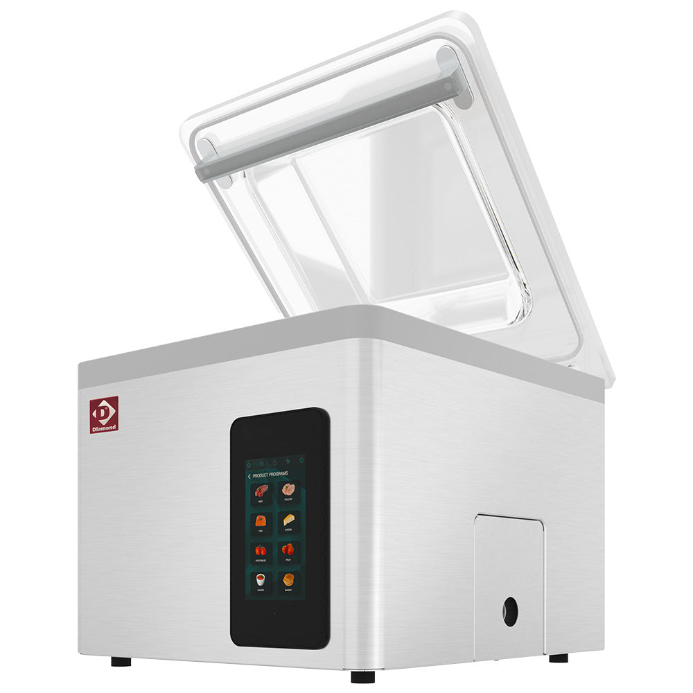 Machine sous-vide, cuve inox 370x420xh180 mm. 21 m3/h ecran TOUCH - Diamond