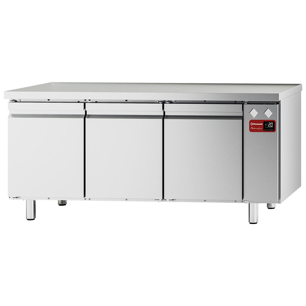 Table frigorifique, ventilée, 3 portes GN 1/1, (sans groupe) - Diamond