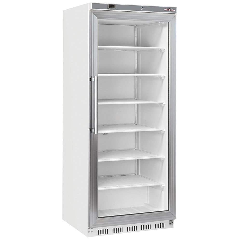 Armoire congélateur, porte vitrée, statique, 600 litres - Blanc - Diamond