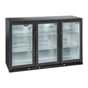 Refroidisseur de bouteilles "arrière bar" ventilé, 3 portes  vitrées battantes - Diamond