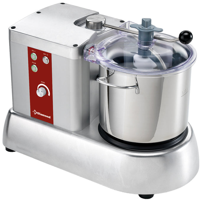 Cutter inox, 9 litres, variateur de vitesse - 1,2 kW - L 348 x P 560 x H 420 mm - Diamond