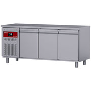 Table frigorifique ventilée, 3 portes GN 1/1, 405 Lit. groupe a gauche - Diamond
