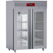 Armoire de congélation ventilée 1400 Lit. 2 portes vitrées GN 2/1,  sur roues - Diamond
