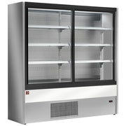 Armoire ventilée réfrigérée libre service avec portes coulissantes gris / blanc - Réf. PD15/A7-R2 - Diamond