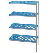 Rayonnage angulaire en aluminium anodisé 4 niveaux "Modular Rack" - Réf RAA/344-4/EF - Diamond