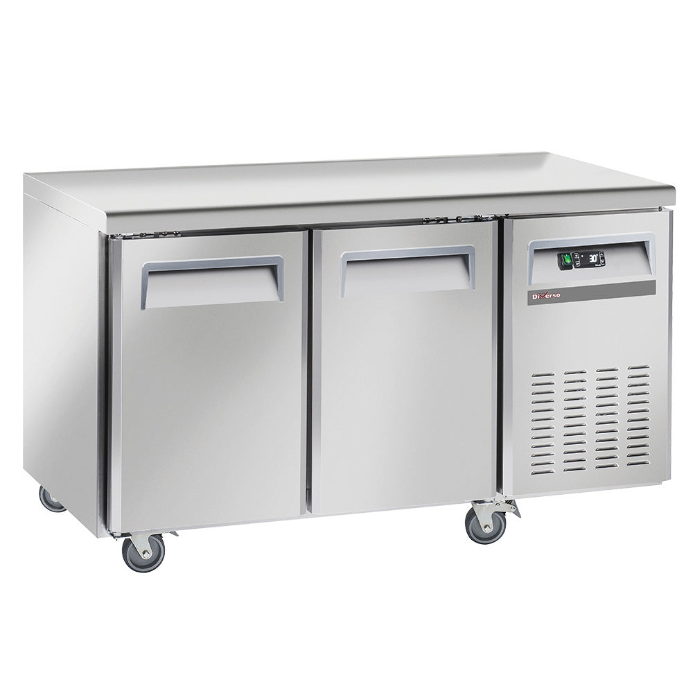 Table de congélation, ventilé, 2 portes GN 1/1, sur roues, 2 avec freins - Diamond