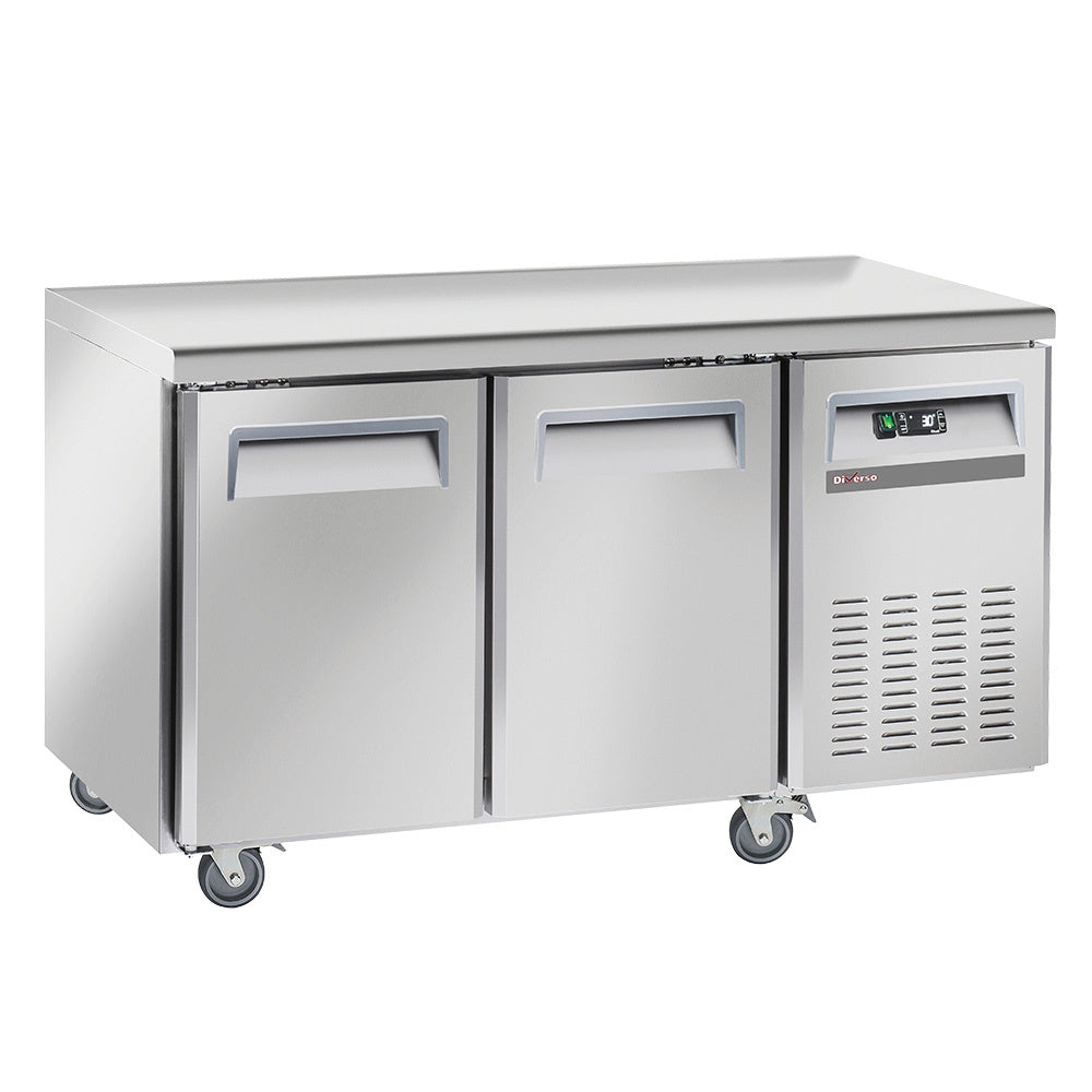 Table frigorifique, ventilé, 2 portes GN 1/1, sur roues, 2 avec freins - Diamond