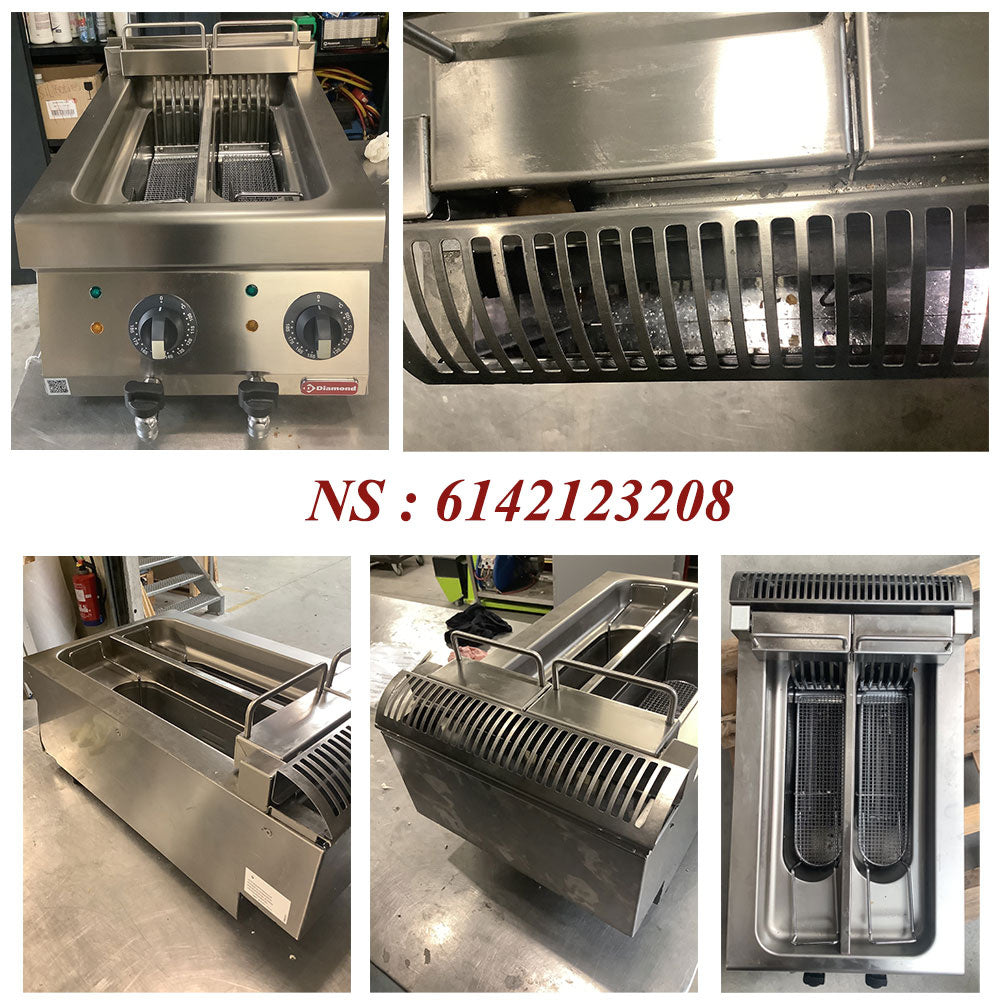 Friteuse électrique, 2x 5 litres -TOP- - Réf E17/F2V54T-N-OCC - Diamond