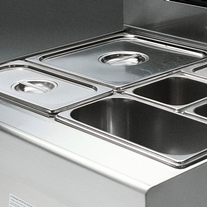 Bain-marie électrique 8x GN 1/3-150 mm, armoire ouverte - 6 kW - Diamond