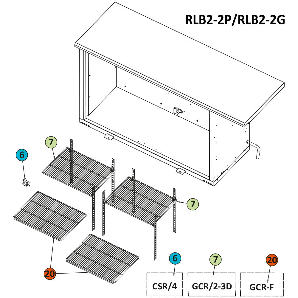 Grille chromée RLB2-… & droite RLB3… - Diamond