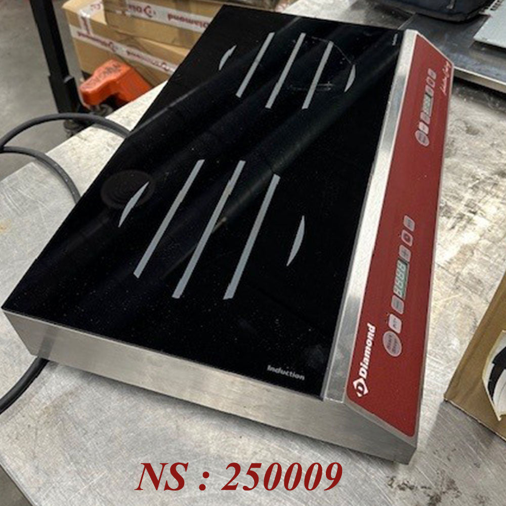 Plaque à induction 2 foyers (2x 1750 watt), touches sensitives - Diamond