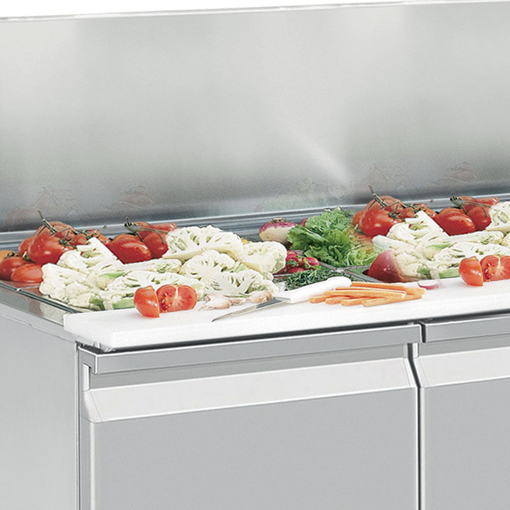 Saladettes avec couvercle 4xGN1/1-150 mm + reserve 3 pt.GN 1/1, 380 Lit - Réf SAL3M/R6-LIQ - Diamond