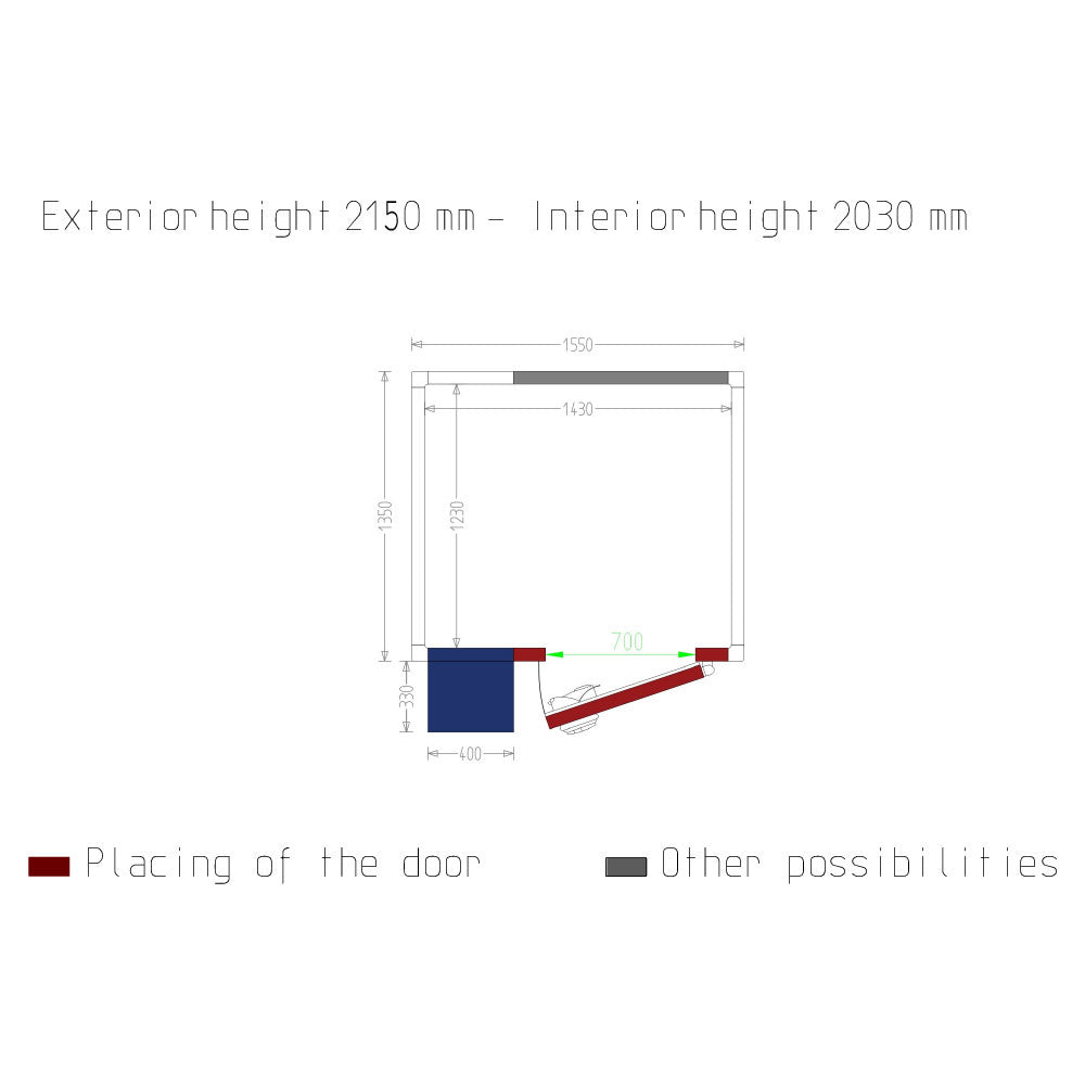 Chambre froide avec groupe 4.07 m³ - Diverso
