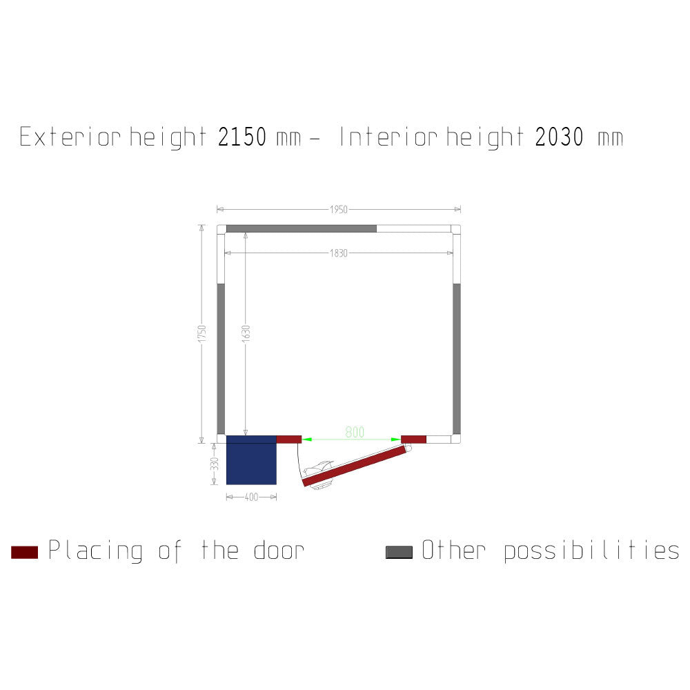 Chambre froide avec groupe 6.06 m³ - Diverso