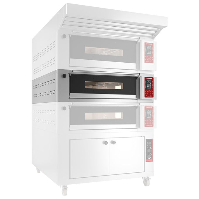 Four modulaire électrique 4 plaques, capacité 4x 600x400 mm, Touch Screen - 10 kW - L 1250 x P 1610 x H 360 mm - Diamond