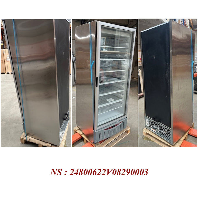 Armoire réfrigérée négative - Congélateur statique, vitrée, 525 litres, GN2/1+600x400, inox - 0,45 kW - Diamond