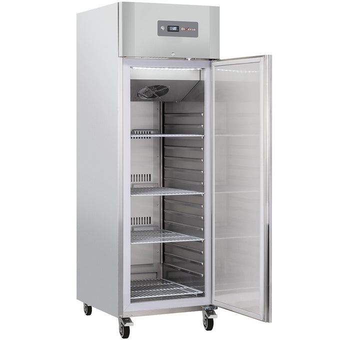 Armoire négative congélateur ventilée 600 Lit. 1 porte GN 2/1, sur roues, 2 avec freins - 700 x 823 x 2045 mm - Diamond