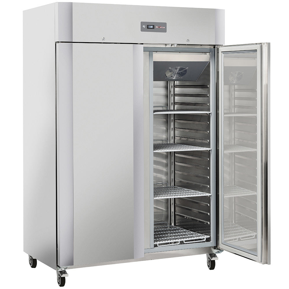 Armoire congélateur ventilée 1200 Lit. 2 portes GN 2/1, sur roues, 2 avec freins - Diamond