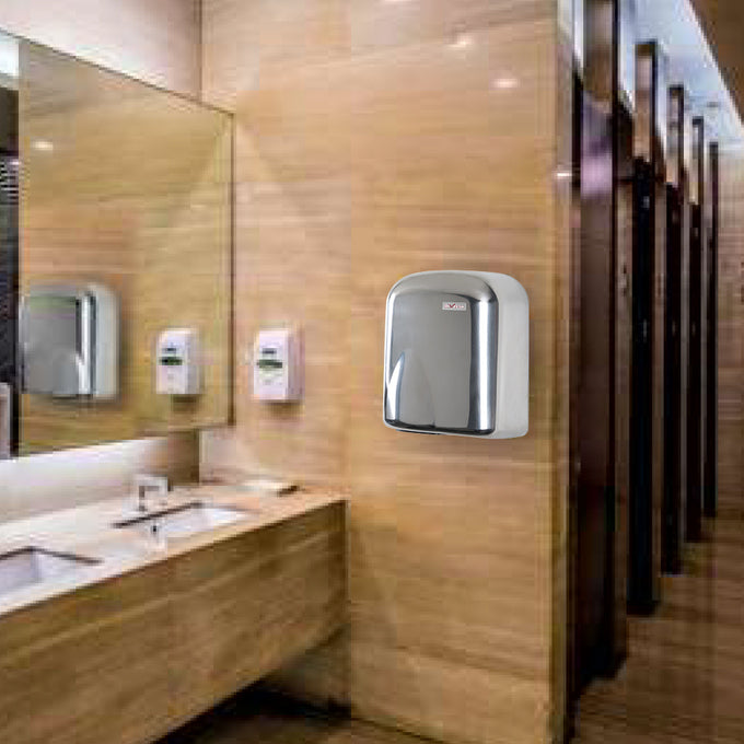 Sèche-mains électronique mural, inox - 1,5 kW - L 218 x P 160 x H 255 mm - Diamond