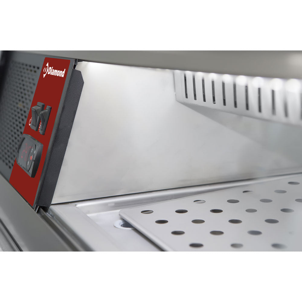 Vitrine réfrigérée pour sushi, double fond perforé (inclus) - Diamond