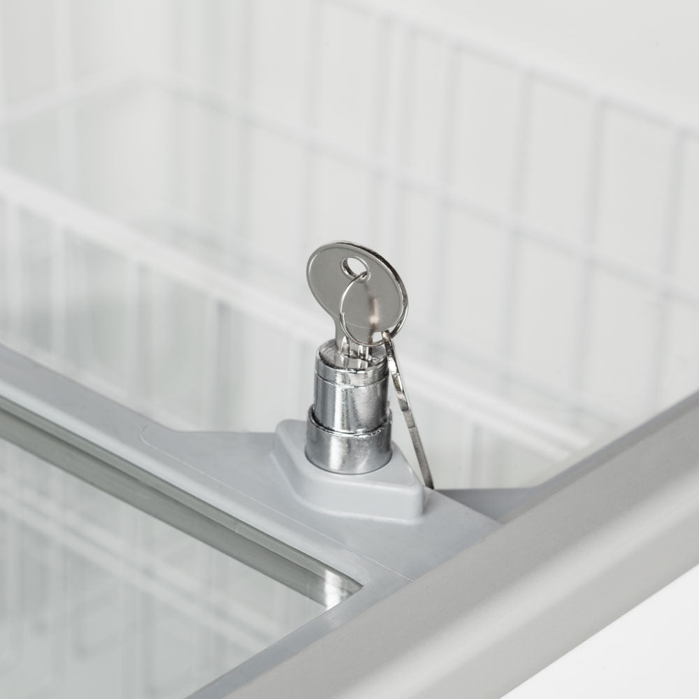 Conservateur bahut 400 lt à couvercles couliss - Congélateur vitré - Diamond