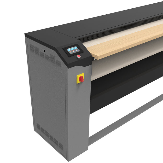Repasseuse + aspiration, rouleau (Cov. Nomex) 1600 mm D.330 mm TOUCH SCREEN - 7,5 kW - L 2150 x P 643 x H 985 mm - Diamond