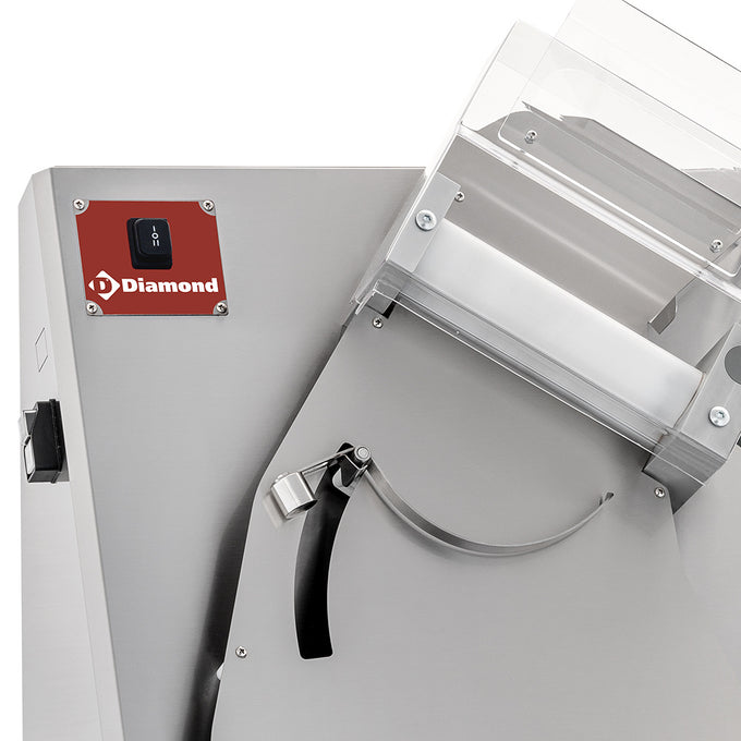 Laminoir Ø 420 mm, 2 rouleaux, en inox - 0,37 kW - L 580 x P 470 x H 790 mm - Diamond