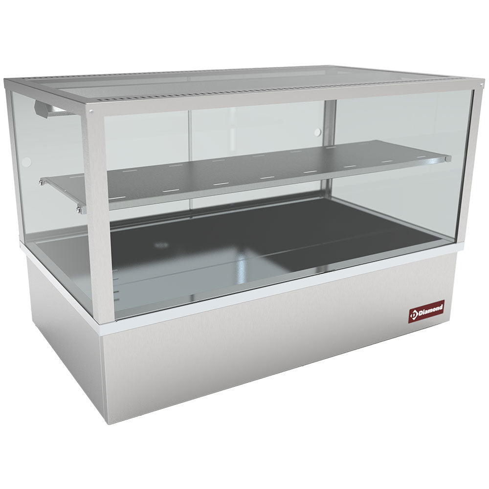 Vitrine chauffante, bain-marie 3 GN 1/1, panoramique - Diamond