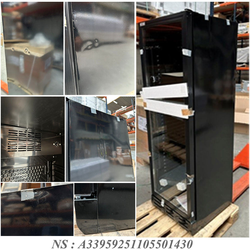 Vitrine ventilée positive 382 litres NOIRE - Diamond