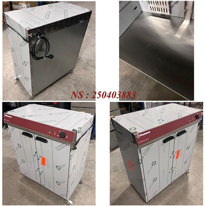 Armoire chauffante (ou) de maintien en T°, ventilée, 2 portes - 3 kW - Diamond