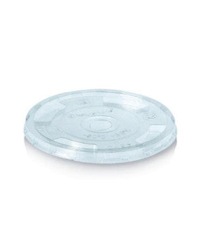 Couvercle jetable en PLA de 10 cm de diamètre avec trou pour Paille jetable, lot de 50 - Ecobioshopping