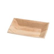 Assiette jetable 17 × 12 cm en feuille de palmier, lot de 25 - Ecobioshopping